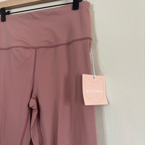 Kittenish Dusty Rose Pink Leggings-Size L - Picture 3 of 8